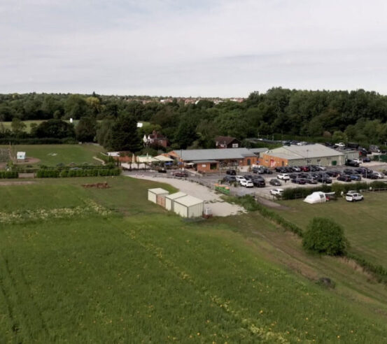 Beck Evans Farm Shop from above in Sidcup, Kent