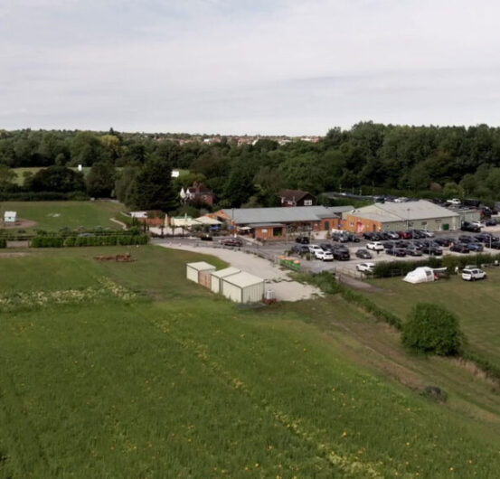 Beck Evans Farm Shop from above in Sidcup, Kent